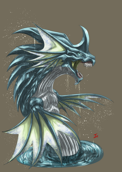 Nazmu, the Water Dragon Print